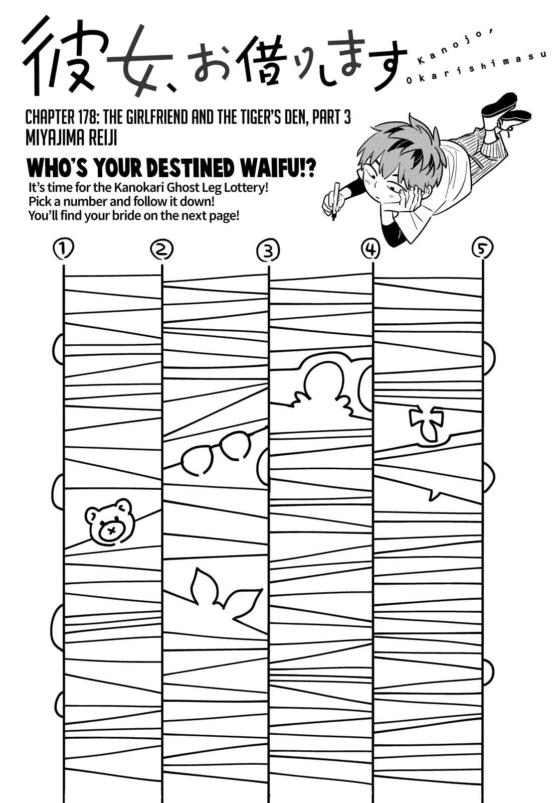 Rent A Girlfriend Manga Chapter 178 page 1 - The Girlfriend and the Tiger's Den (Part 3)