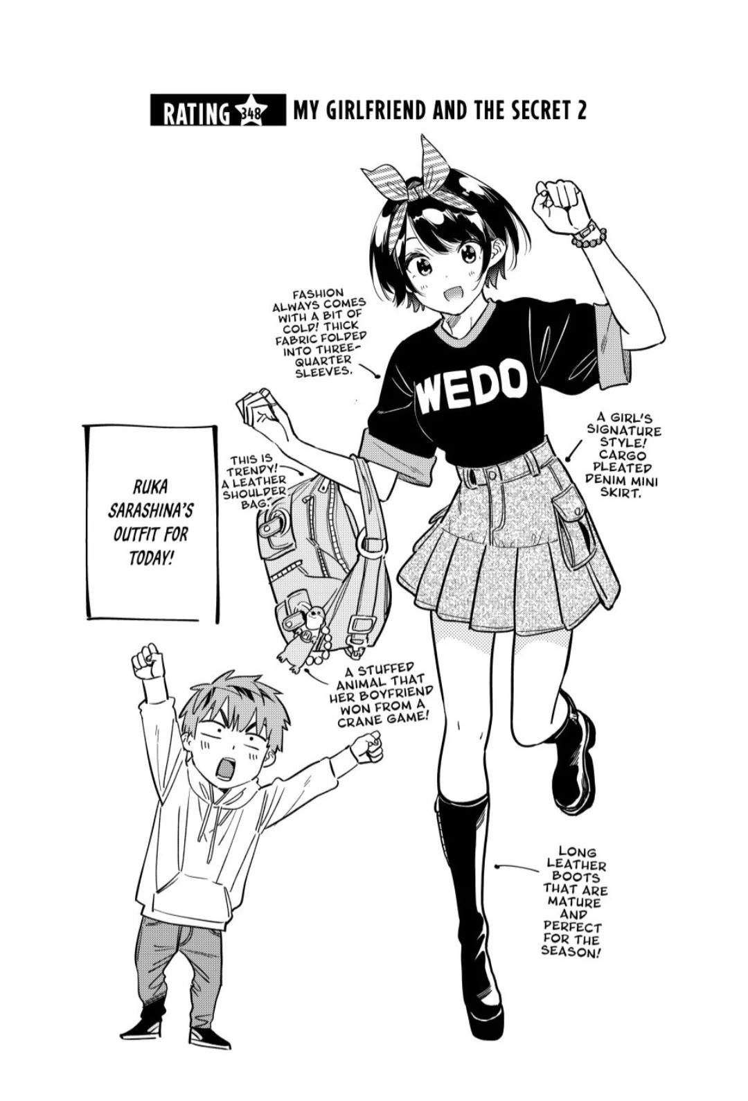 Rent A Girlfriend Manga Chapter 348 page 1 - My Girlfriend and the Secret (Part 2)