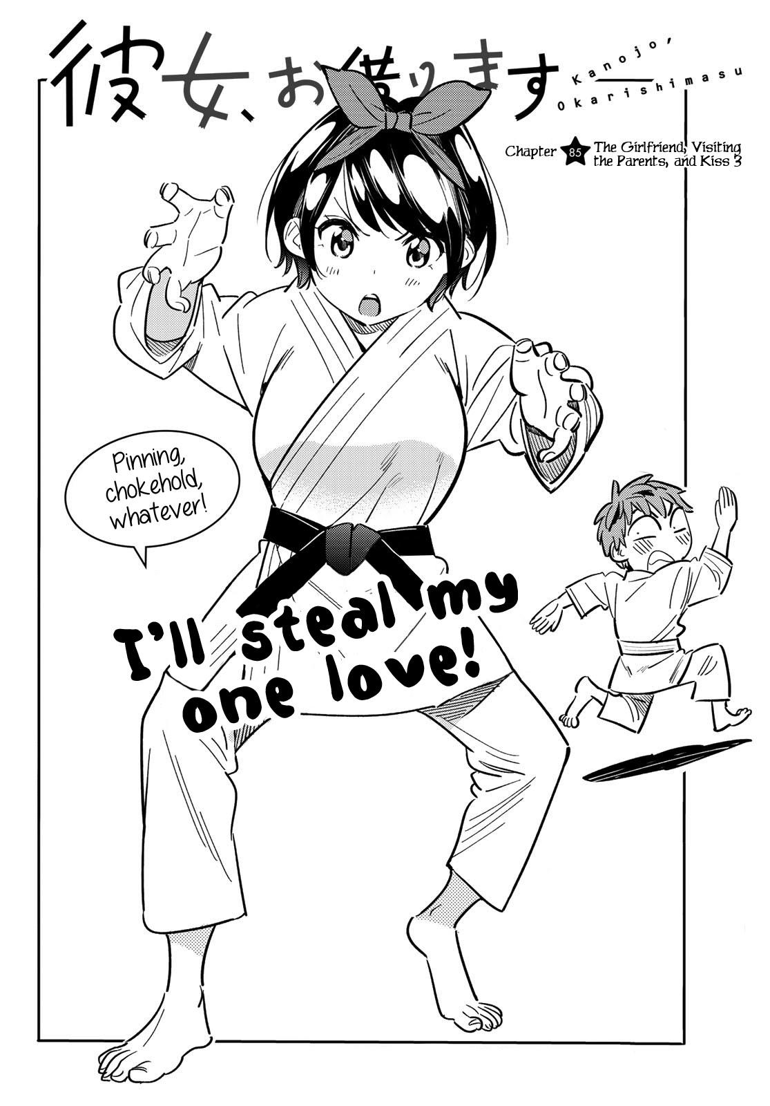 Rent A Girlfriend Manga Chapter 85 page 2 - The Girlfriend, Visiting the Parents, and Kiss (Part 3)